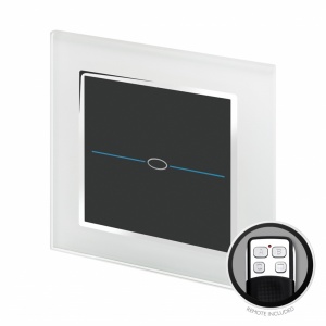 Crystal LED Dimmer Touch & Remote Light Switch 1 Gang White CT